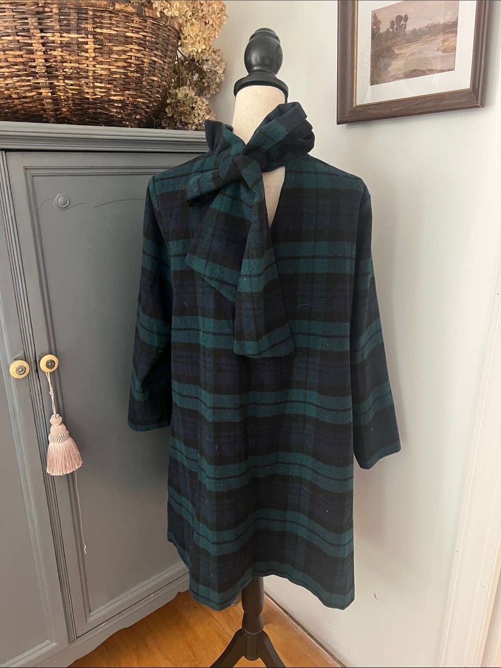 Tuckernuck Daphne Dress in Blackwatch Plaid - Picture 5 of 5